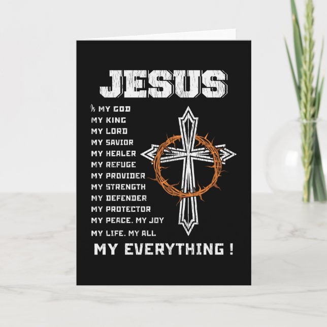 Cartão Jesus A Razão Da Temporada Natal Cristã (Frente)