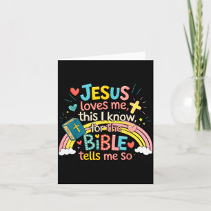 Cartão Jesus Ama a Mim Isto Eu Sei Meninos Crianças Jesus
