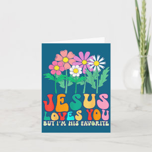Cartão Jesus Ama Mas Seu Versículo Bíblico Favorito