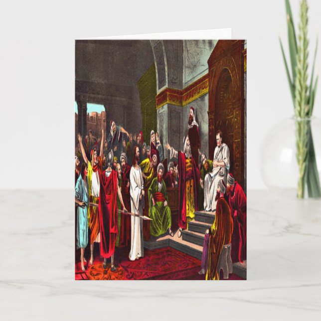 Cartão Jesus and Pilate Greeting card (Frente)