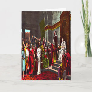 Cartão Jesus and Pilate Greeting card