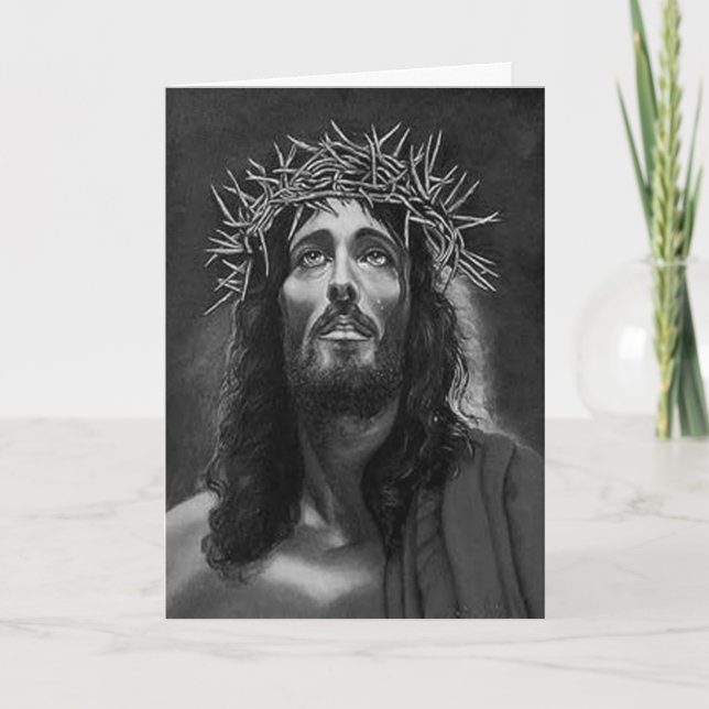 Cartão Jesus B&W Greeting card (Frente)