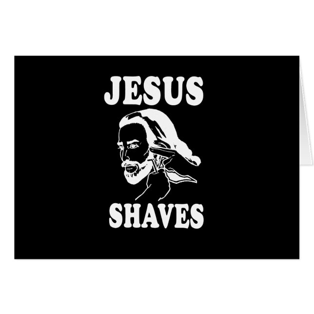 Cartão JESUS BARBEIA o t-shirt (Frente Horizontal)