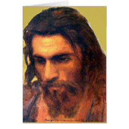 Cartão Jesus Christ head study before 1872 by I. Kramskoi