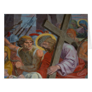 Cartão Jesus Com Sua Cruz