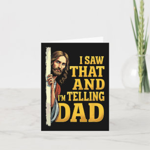 Cartão Jesus cristão que eu vi que estou contando ao papa
