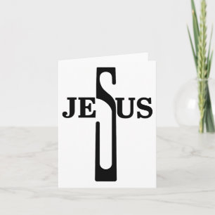 Cartão Jesus Cristo Atravessa a fé cristã em Deus Sente E