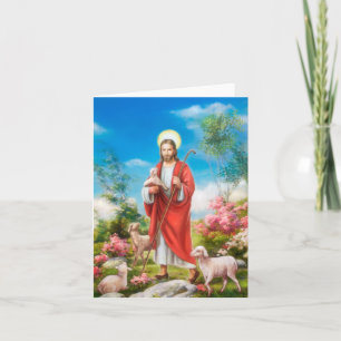 Cartão Jesus Cristo Cordeiro Pastor
