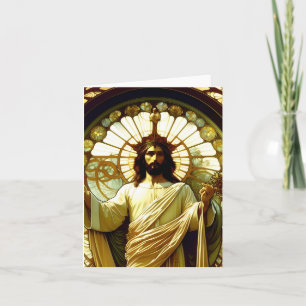 Cartão Jesus Cristo - IA - Art Nouveau - A
