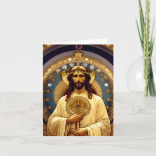 Cartão Jesus Cristo - IA - Art Nouveau - C