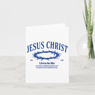 Cartão Jesus Cristo Mora Em Mim Coroa De Espírito Bíblia