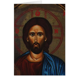 Cartão JESUS CRISTO ortodoxo grego bizantino do ícone