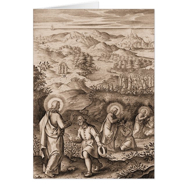 Cartão Jesus cura o surdo e mudo (Frente)