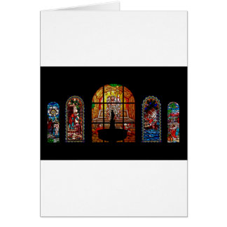 Cartão jesus de vidro colorido