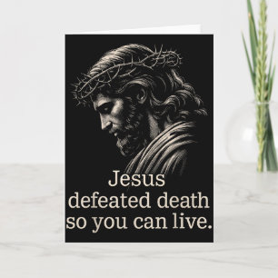Cartão Jesus Derrotou a Morte Para Você Viver Fé Cristã