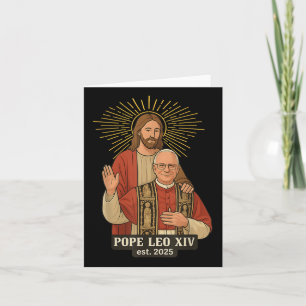 Cartão Jesus Deus abençoe Papa Leo Xiv