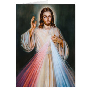 Cartão Jesus Divino Compaixão Oração Funerária Catól