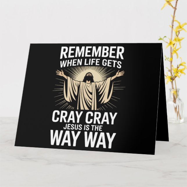 Cartão Jesus É A Forma De Religião Engraçada De Natal (Flor Amarela)