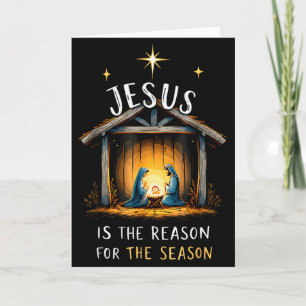 Cartão Jesus É a Razão da Temporada Fé Cristã