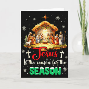Cartão Jesus É a Razão da Temporada Fé Cristã