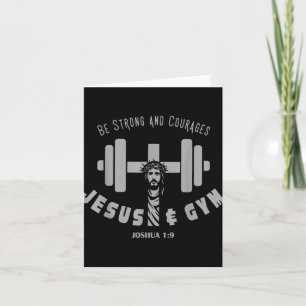 Cartão Jesus E Academia Treino Cristão Levantamento De Pe