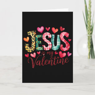 Cartão Jesus é meu namorado cristão religioso coração Gi