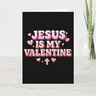 Cartão Jesus É Meu Namorado Design Cute Fé Cristã