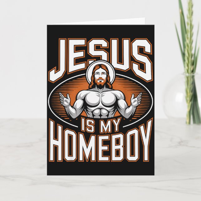 Cartão Jesus É Meu Parceiro Religioso Academia Fé Cristã (Frente)