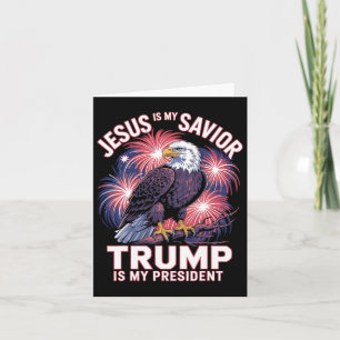 Cartão Jesus é meu salvador é meu presidente religioso