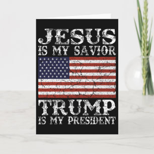 Cartão Jesus É Meu Salvador Trump É Meu Presidente
