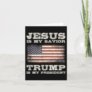 Cartão Jesus é meu salvador, Trump é meu presidente