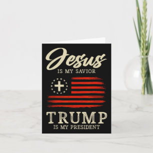 Cartão Jesus É Meu Salvador Trump É Meu Presidente 2024 E