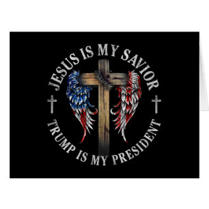 Cartão Jesus é meu salvador Trump é meu presidente 2024 E