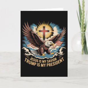 Cartão Jesus É Meu Salvador Trump É Meu Presidente Apoiad