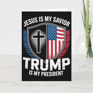 Cartão Jesus É Meu Salvador Trump É Meu Presidente Pro-tr