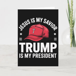 Cartão Jesus É Meu Salvador Trump É Meu Presidente Religi