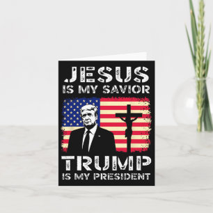 Cartão Jesus É Meu Salvador Trump É Meu Presidente Trump 