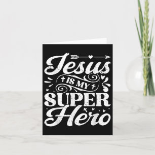 Cartão Jesus é meu super-herói - religioso cristão