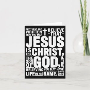 Cartão Jesus É O Cristo O Filho De Deus John 20 31 Bibl
