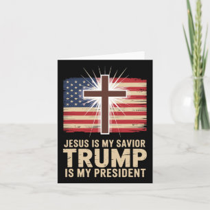 Cartão Jesus é o meu salvador é o meu presidente político