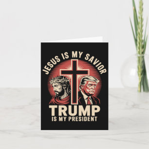 Cartão Jesus é o meu salvador, traga o meu presidente, Co