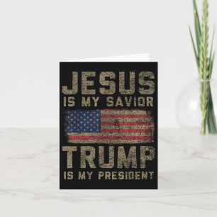 Cartão Jesus é o meu salvador Trump é o meu presidente _1