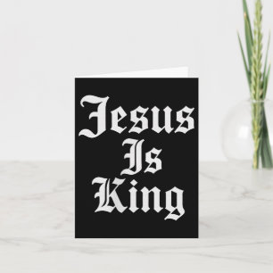 Cartão Jesus é o rei Christian Streetwear
