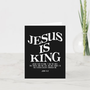 Cartão Jesus é o rei John Bíblia verso religioso cristão