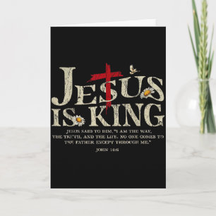 Cartão Jesus é o Rei Versículo Bíblico João 14_6 Deus Cri