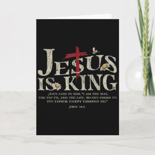 Cartão Jesus é o Rei Versículo Bíblico João 14_6 Deus Cri