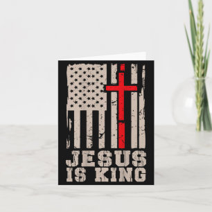 Cartão Jesus É Rei Cristo Senhor Patriótico Cristão Amer