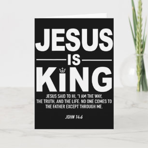 Cartão Jesus É Rei Fé Religiosa Deus Homens Cristãos