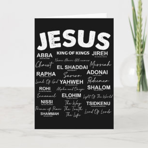 Cartão Jesus É Rei Nomes de Deus Hebraico Jesus Cristão