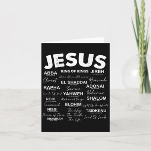 Cartão Jesus É Rei Nomes de Deus Hebraico Jesus Cristão 